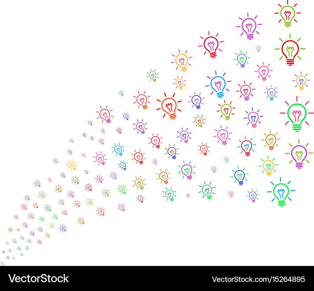 Source stream of light bulb vector image