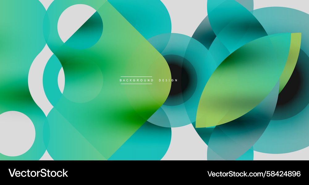Abstract fluid shapes overlap creating vibrant Vector Image