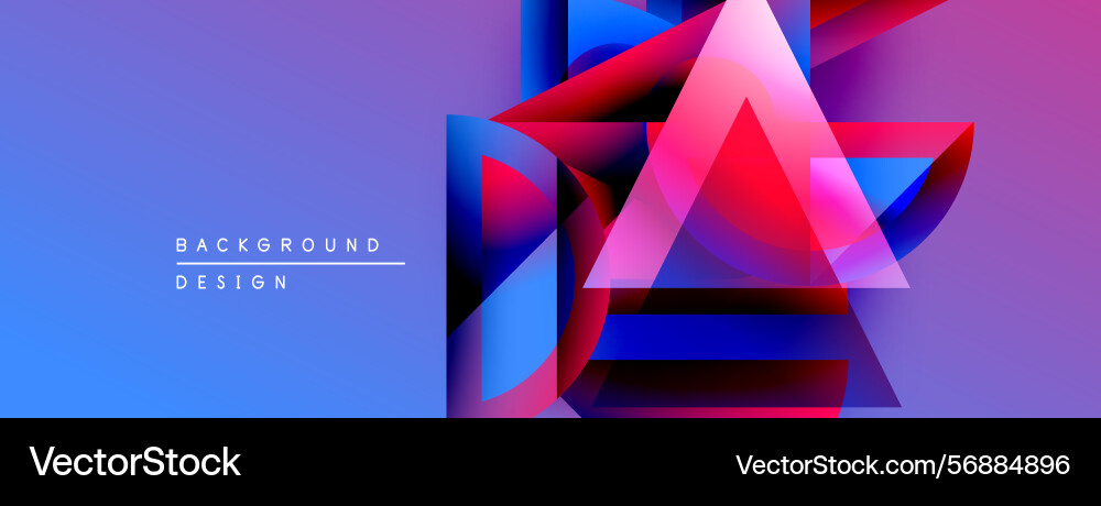Abstract geometric shapes overlap creating Vector Image