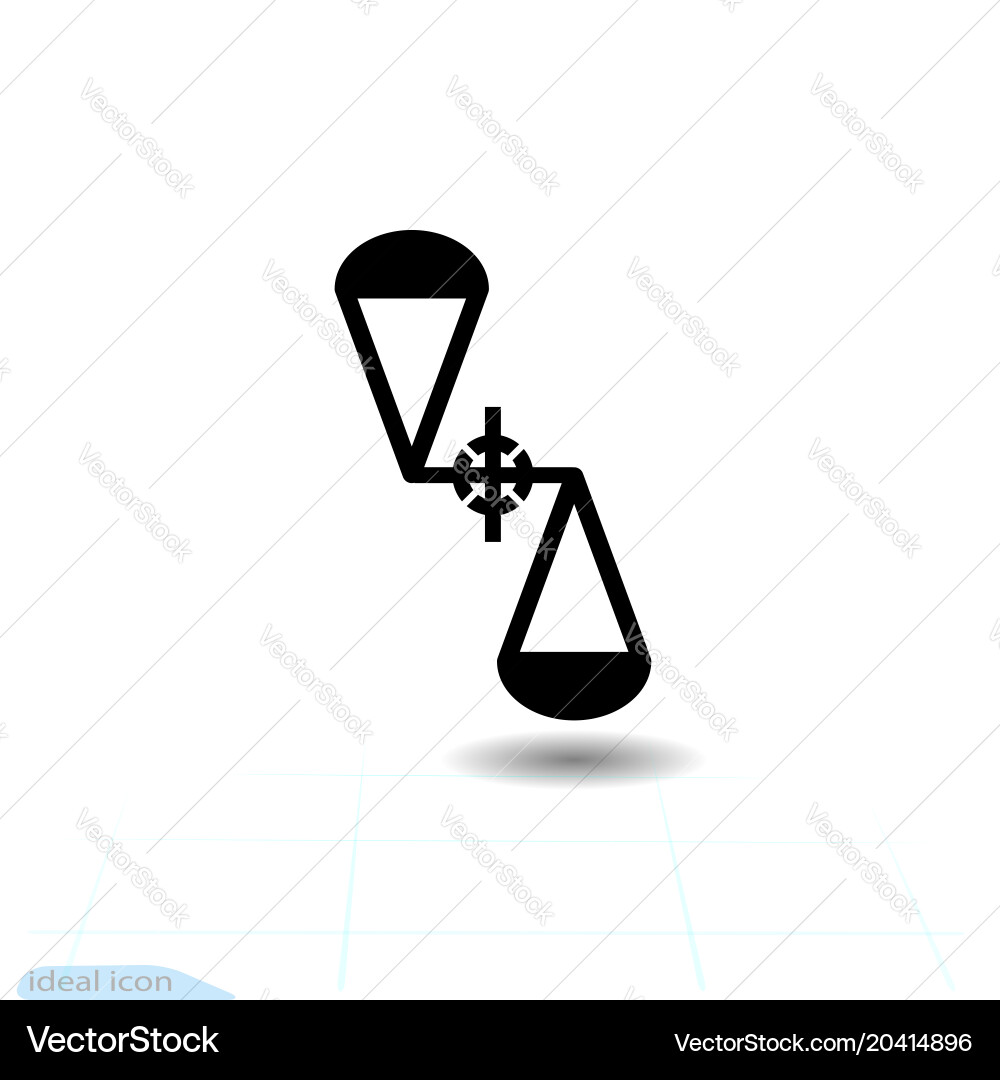 Abstract icon variable gravity science vector image
