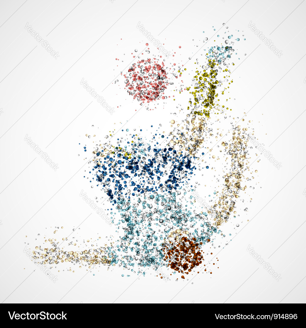 Dynamic Football Player in Action Vector Image