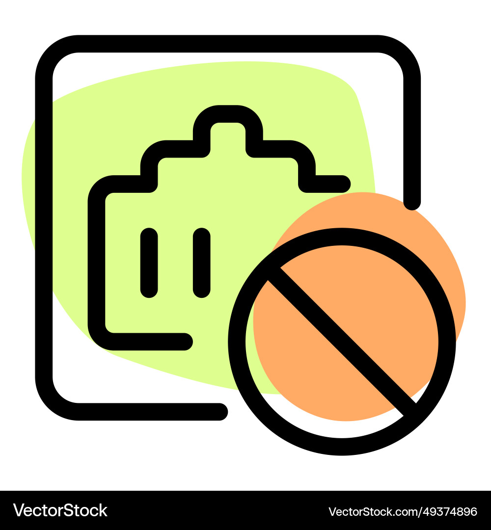 Ethernet usage restricted or prohibited in network Vector Image