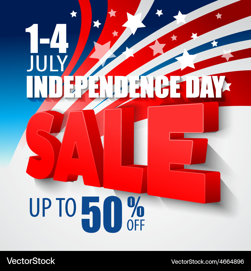 Fourth of July Sale Background vector image