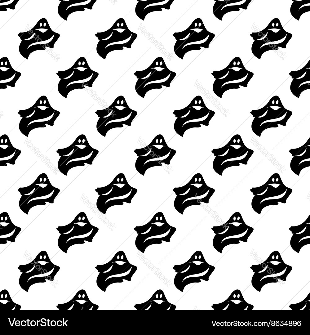 Ghost pattern seamless vector image