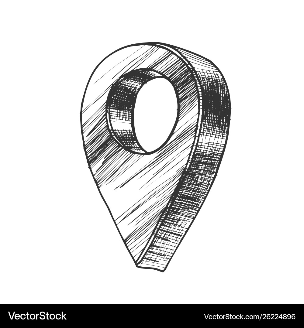 Map pointer gps location modern symbol Map pointer gps location modern symbol vector image