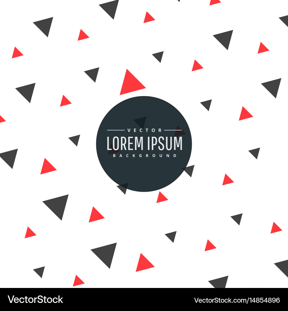 Modern red and black triangles pattern background Vector Image
