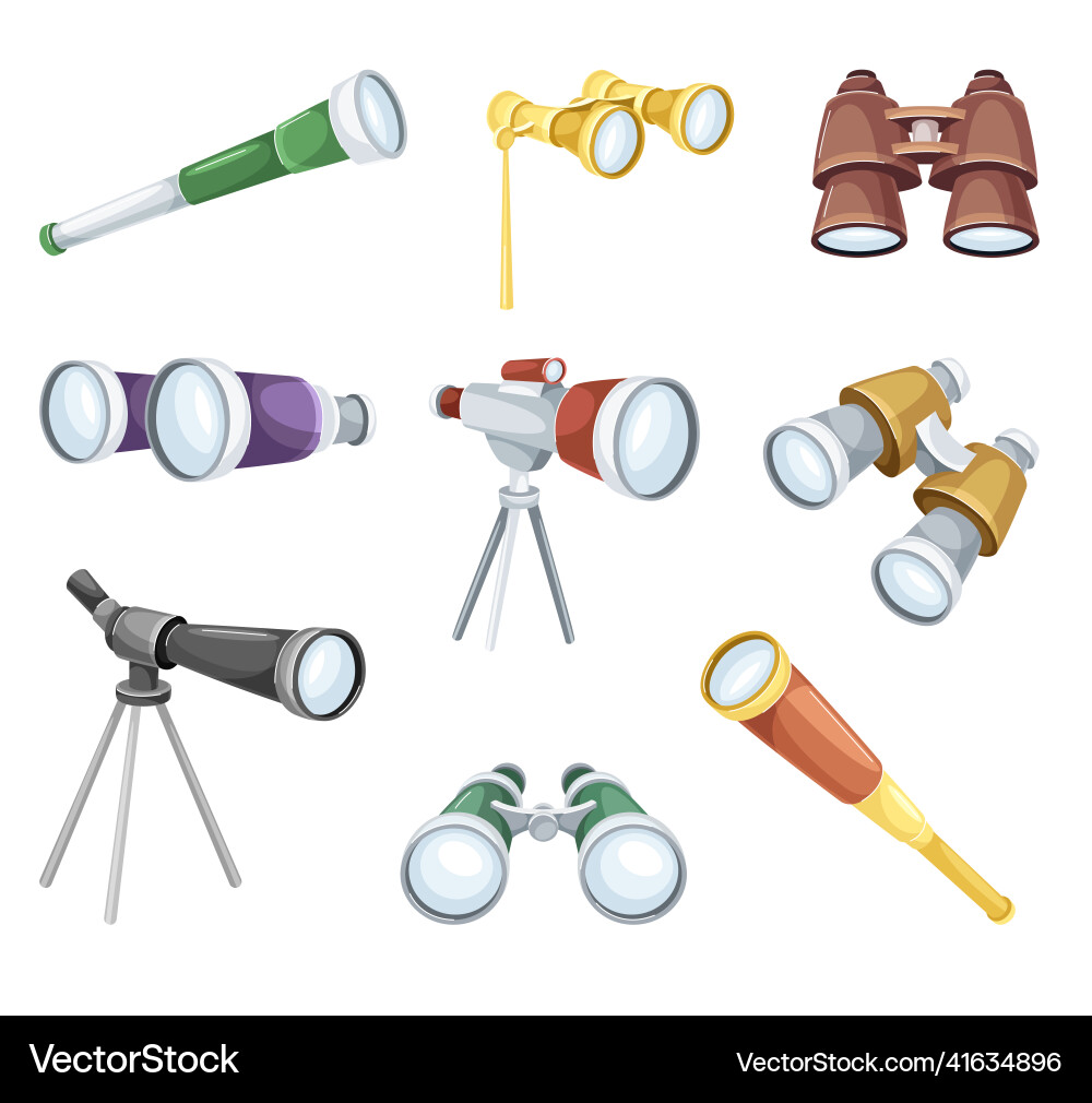 Optical instruments for viewing distant objects Optical instruments for viewing distant objects Vector Image