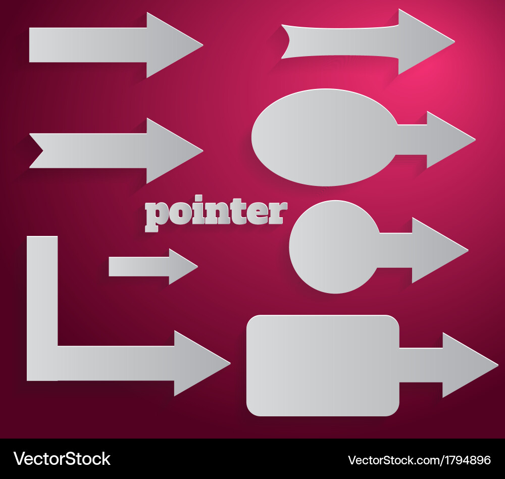 Paper Arrow Pointer Set vector image