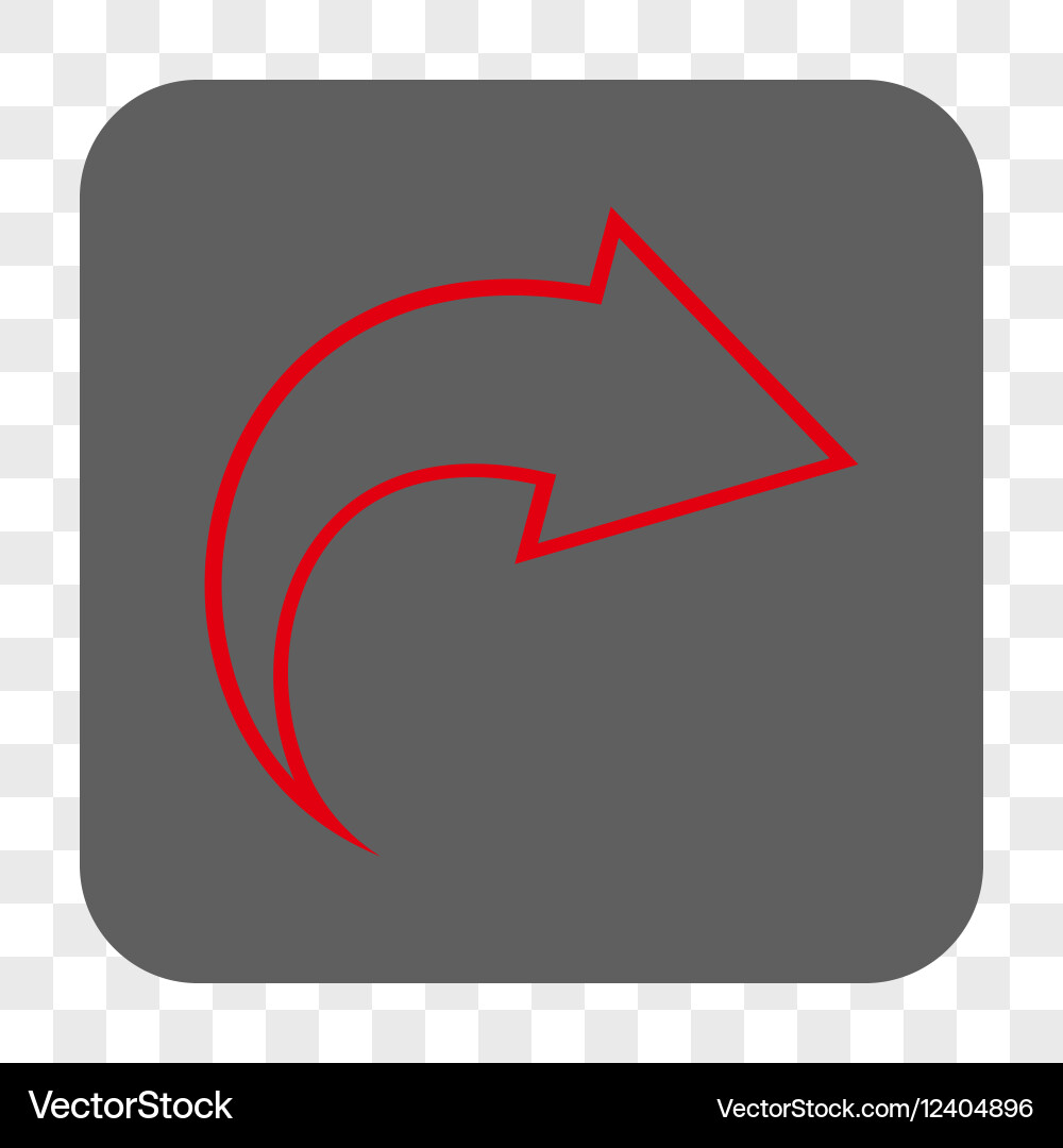 Redo rounded square button Vector Image