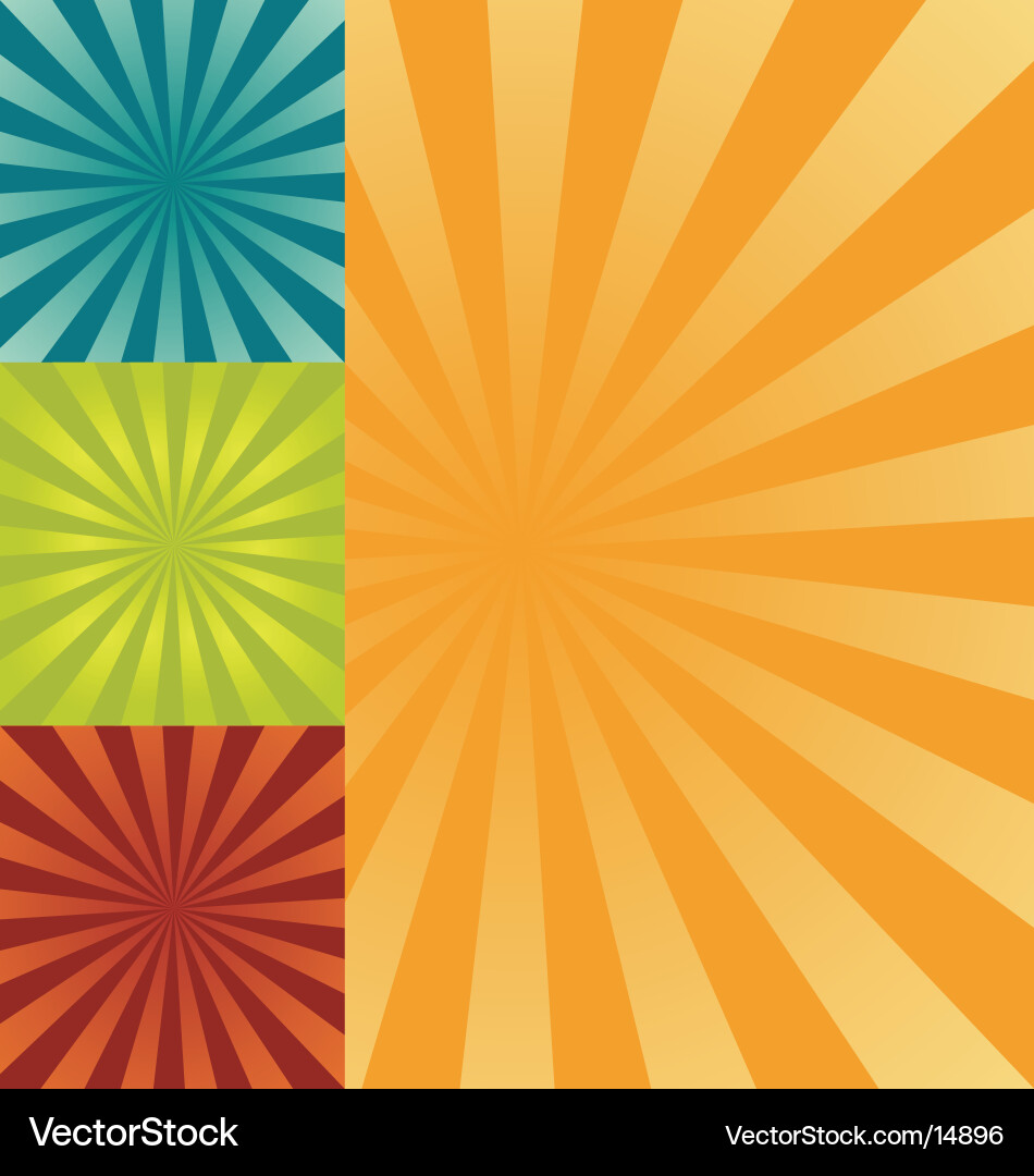 Retro Gradient Burst Background vector image
