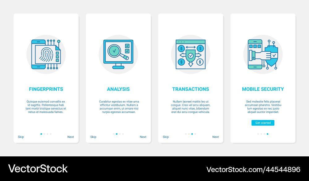 Security personal access technology ux ui vector image