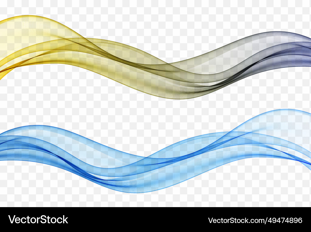 Smooth Transparent Wave Patterns vector image