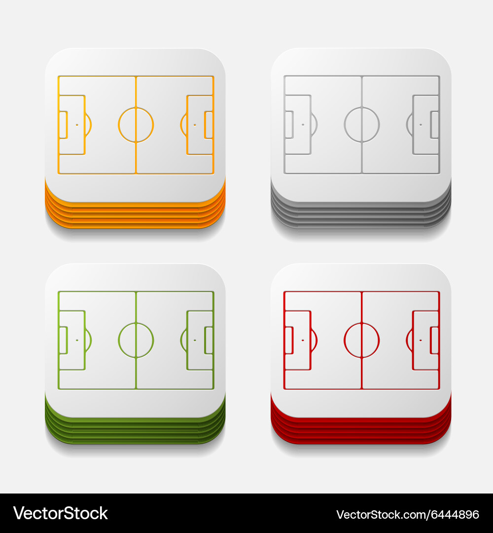 Square button playing field Vector Image