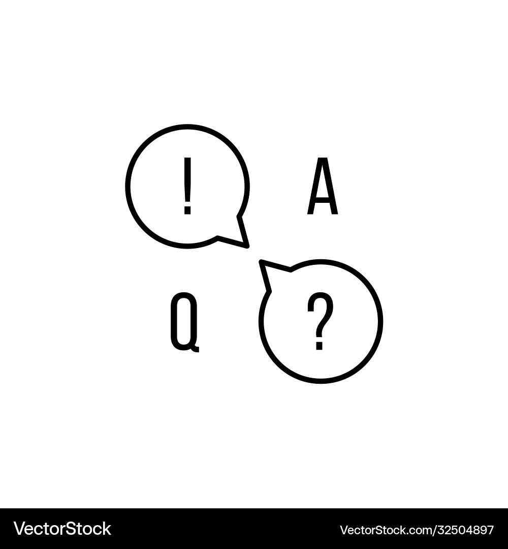 Answer and question chat icon vector image