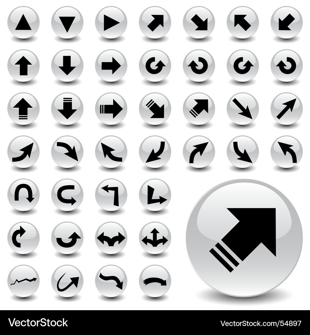 Arrow Icons Collection Vector Image