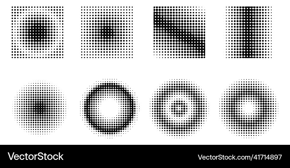 Dot shapes in retro style background minimal Vector Image