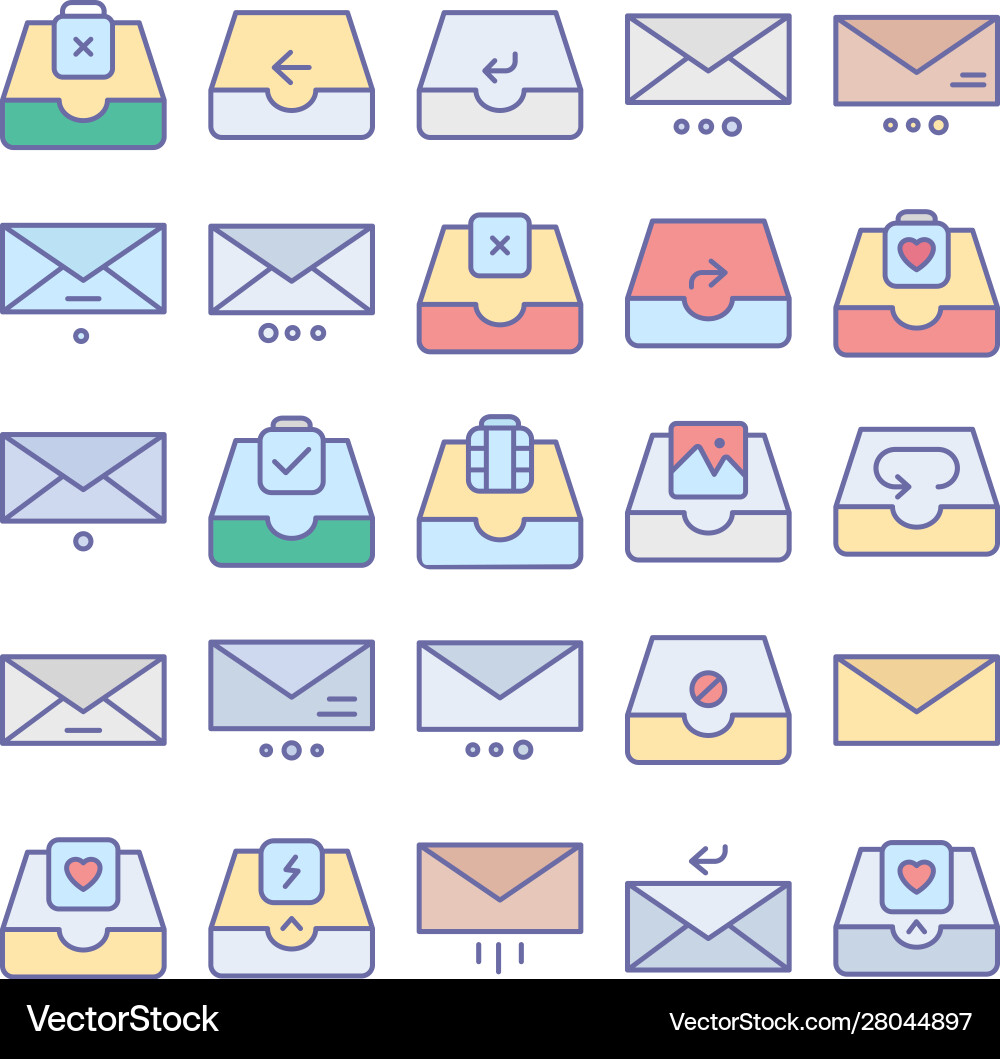 Email and messaging isolated icon every si Vector Image