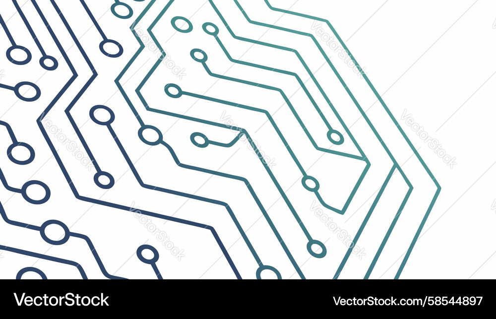 Geometric Circuit Pattern Vector Image