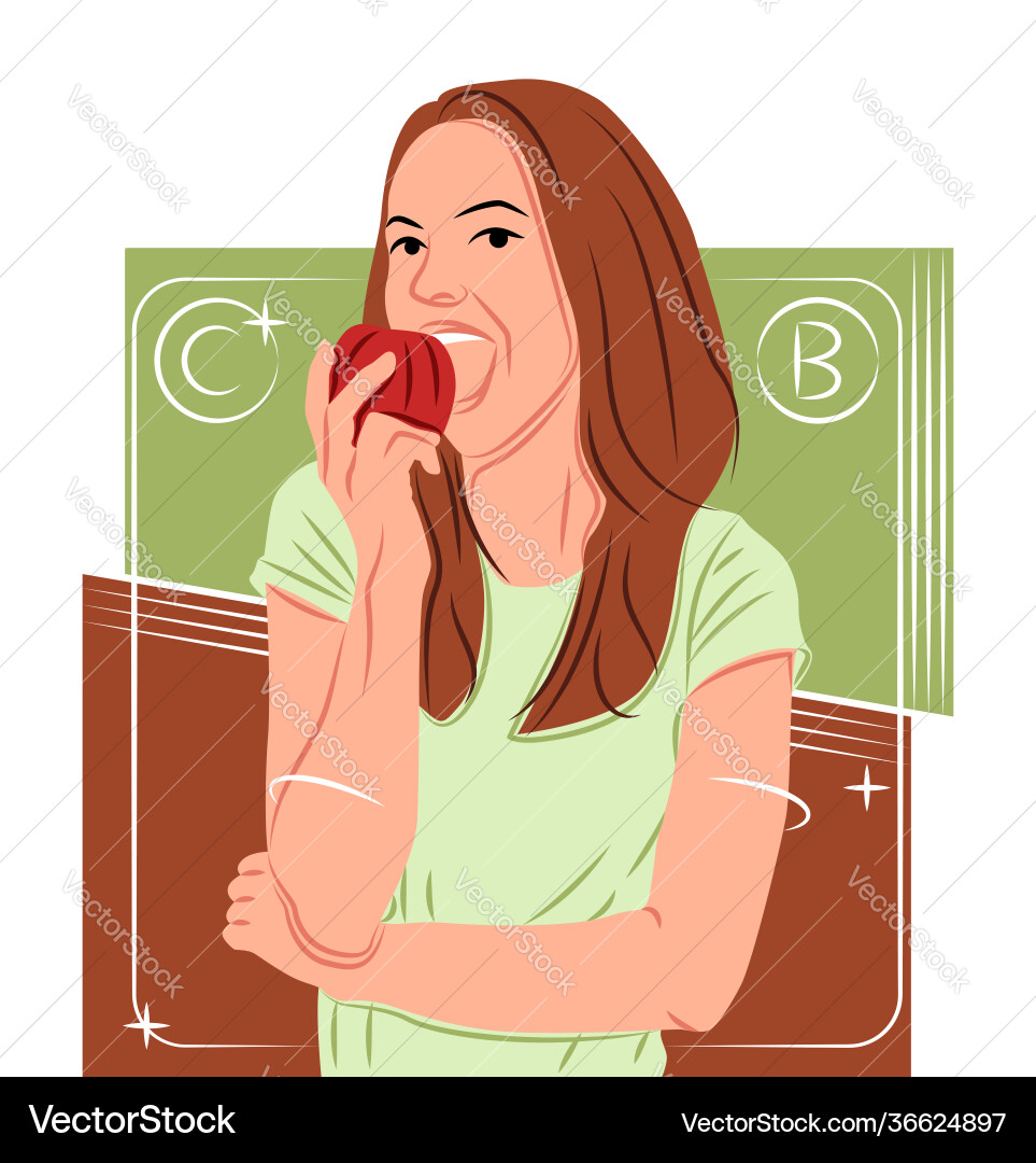Girl in shadow sharp lines style vector image