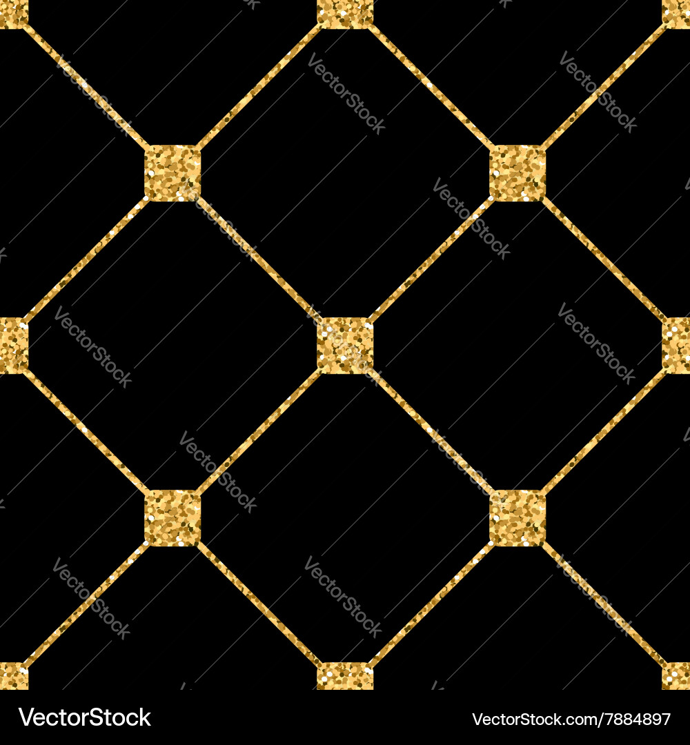 Gold Glitter Rhombus Pattern Royalty Free Vector Image