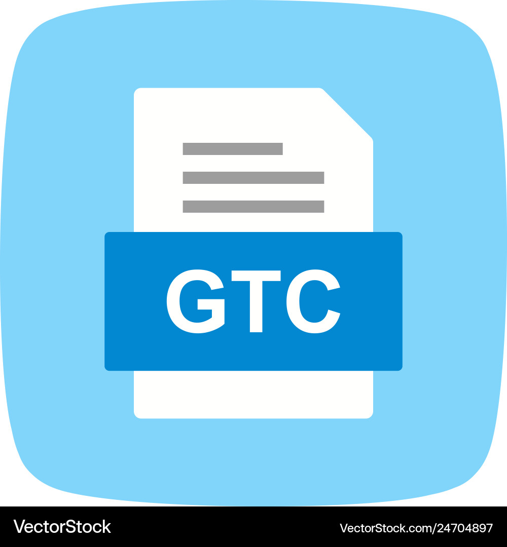 Gtc file document icon Vector Image