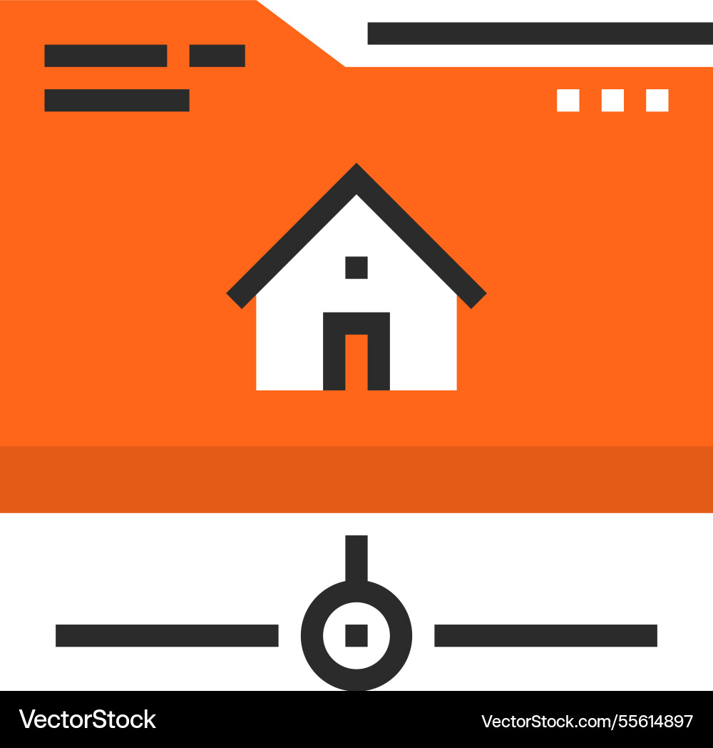 Hosting flat line web icon concept Vector Image