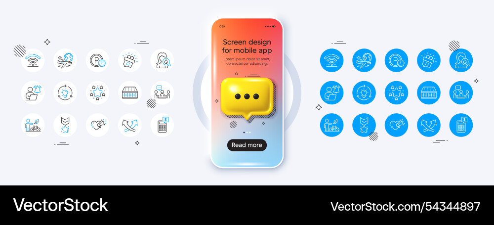 International flight idea and user notification vector image