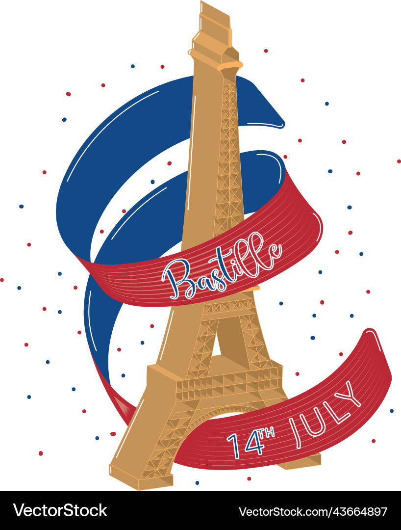 Isolated eiffel tower building landmark Isolated eiffel tower building landmark Vector Image