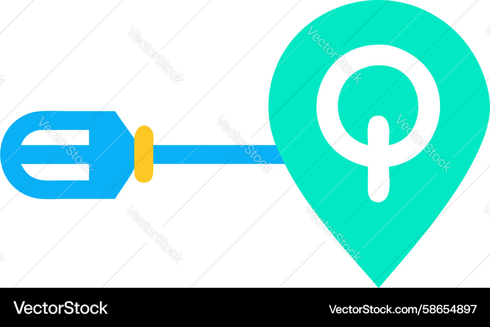 Location tool icon for service navigation design Vector Image