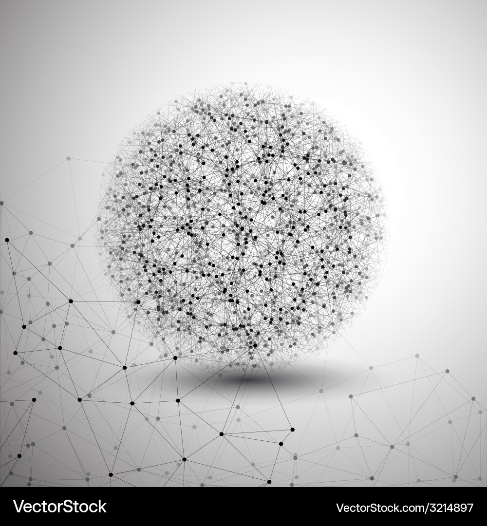 Molecule structure gray background Vector Image