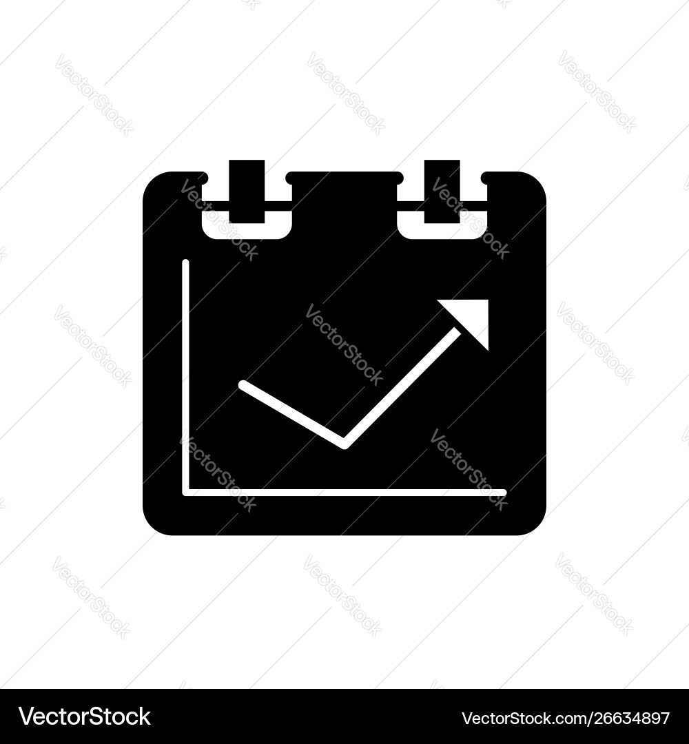 Notepad and Chart Icon vector image