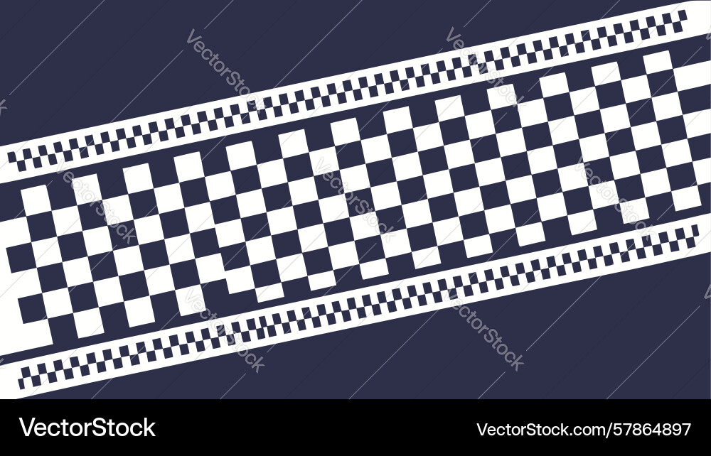 Racing flag pattern border for speed themes Vector Image