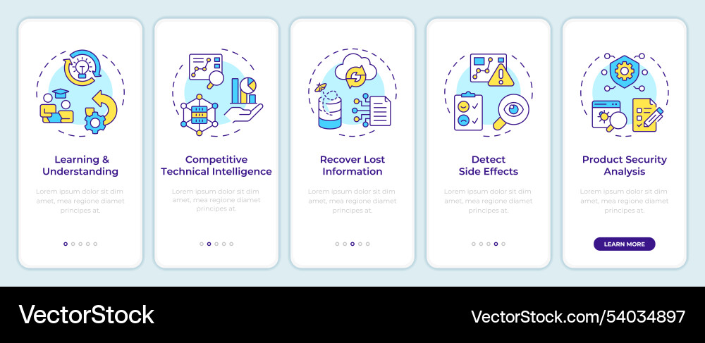 Re-engineering applications onboarding mobile app vector image