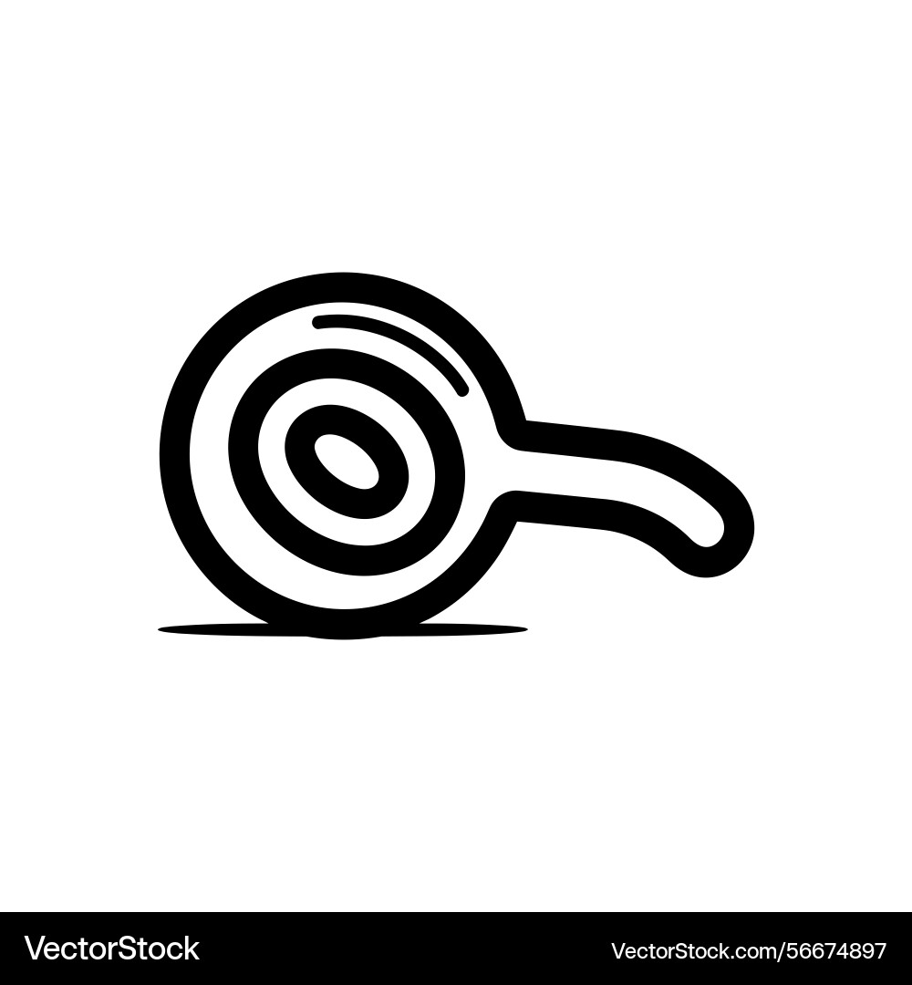 Simple black and white circular target shape Vector Image