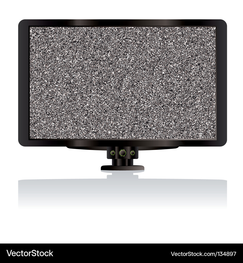 Static LCD Monitor Display Vektorbild
