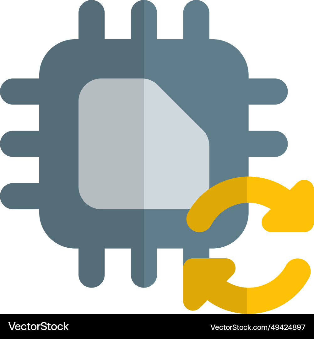 Upgrading or resetting the data on a microchip vector image