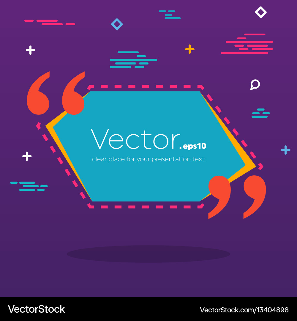 Abstract concept empty speech square quote Abstract concept empty speech square quote Vector Image