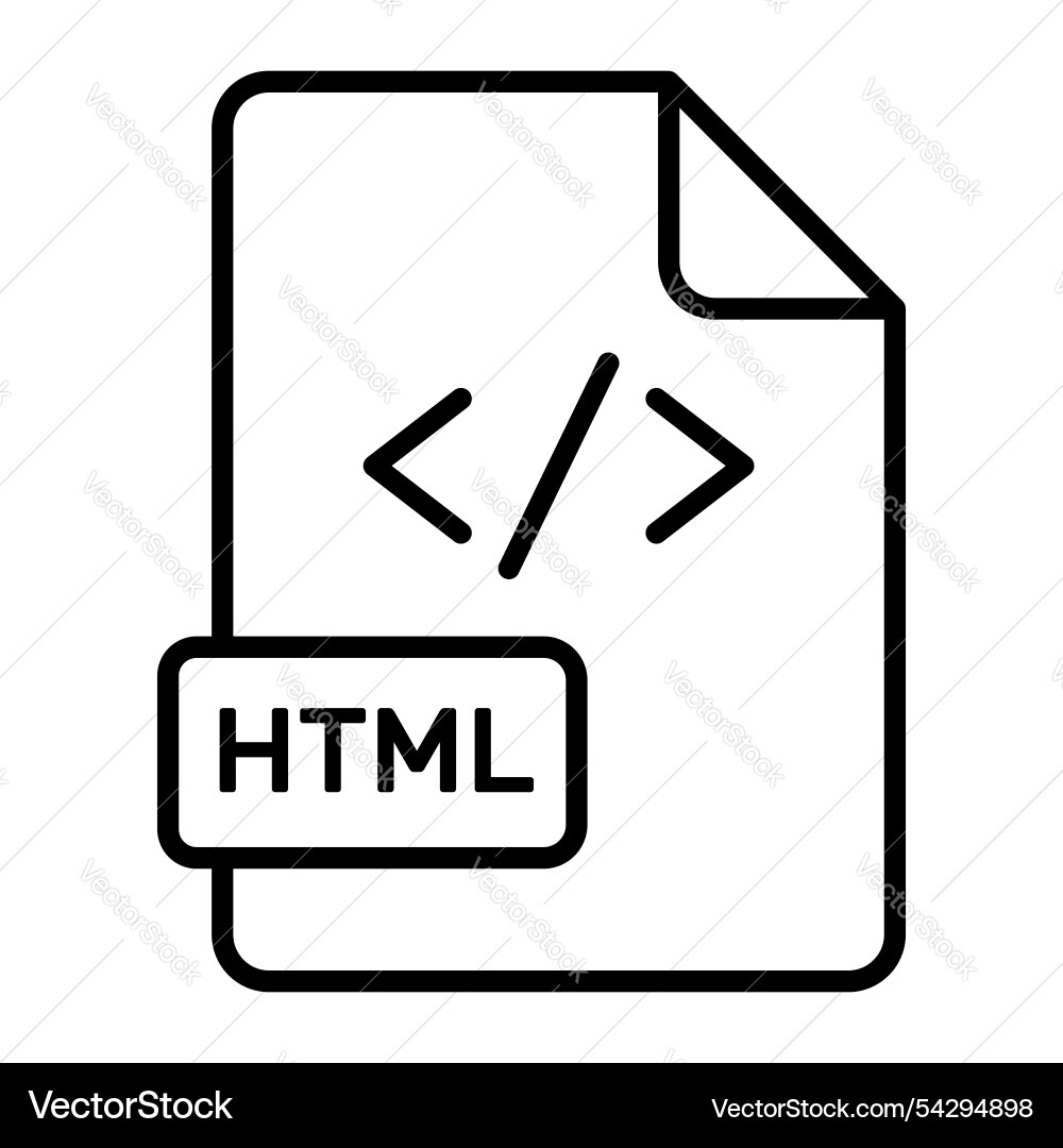 An amazing icon of html file editable design vector image