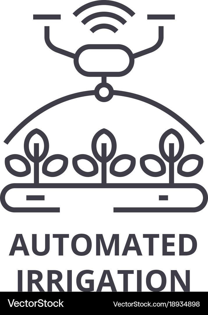 Automated Irrigation System Icon vector image