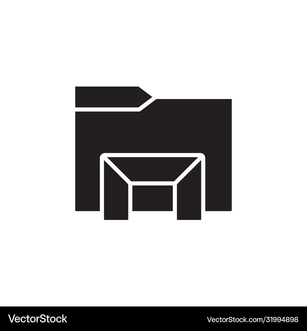 Data file folder icon design Data file folder icon design vector image
