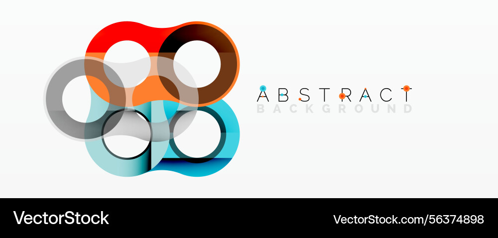 Interlocking colorful loops create modern Vector Image