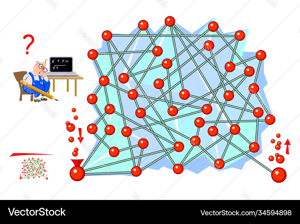 Labyrinth Puzzle Game - Chemistry Challenge Vector Image
