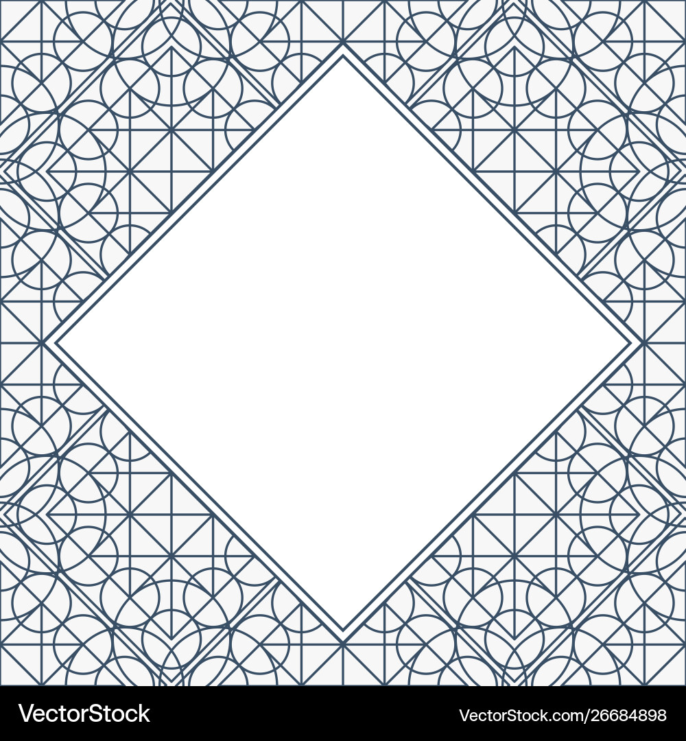 Linear geometry background with frame Linear geometry background with frame vector image
