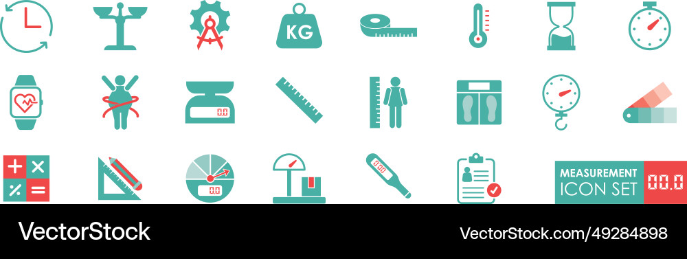 Measurement Icon Set - Analysis & Metrics vector image