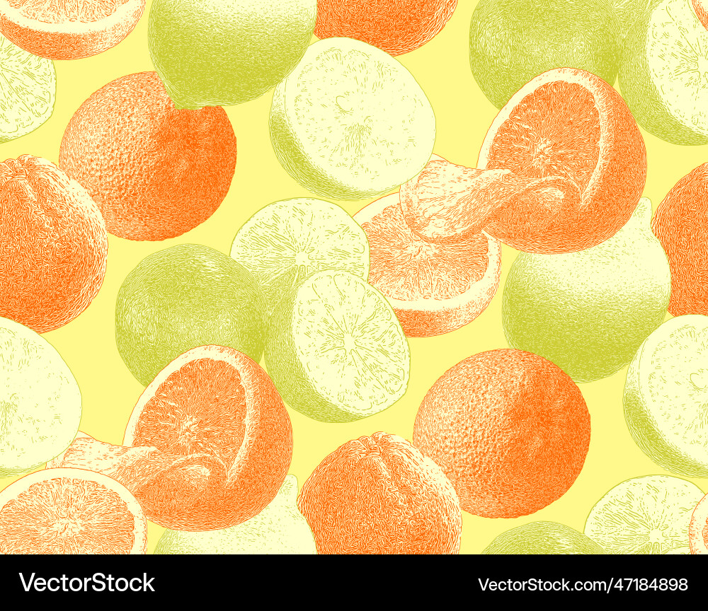 Oranges and limes seamless pattern Oranges and limes seamless pattern vector image