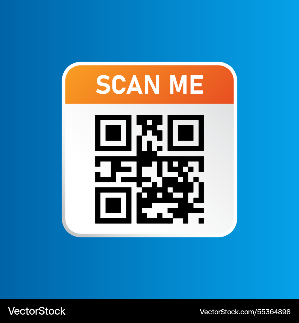 Qr code icon scanning identification system scan Qr code icon scanning identification system scan vector image
