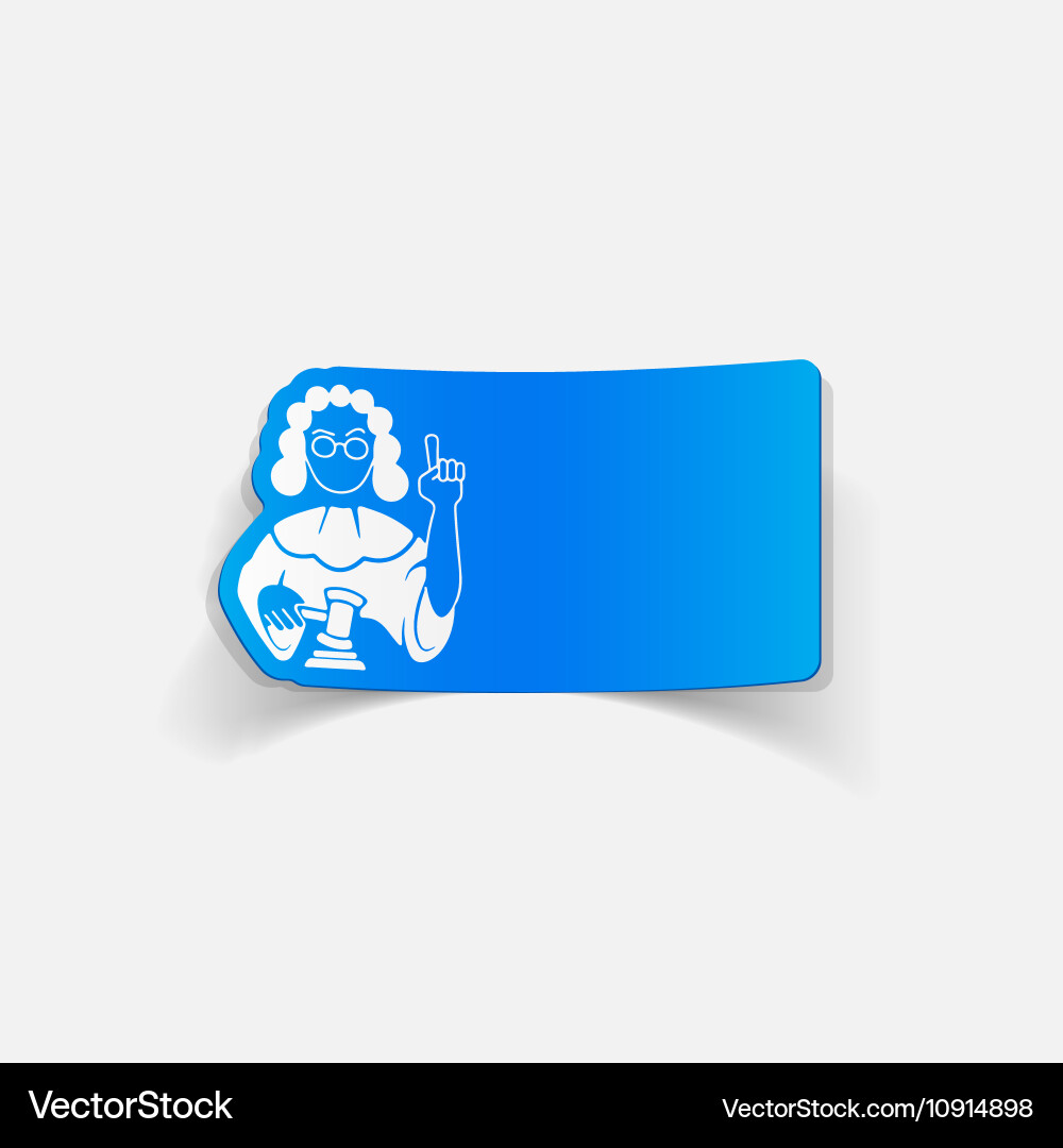 Realistic design element judge vector image