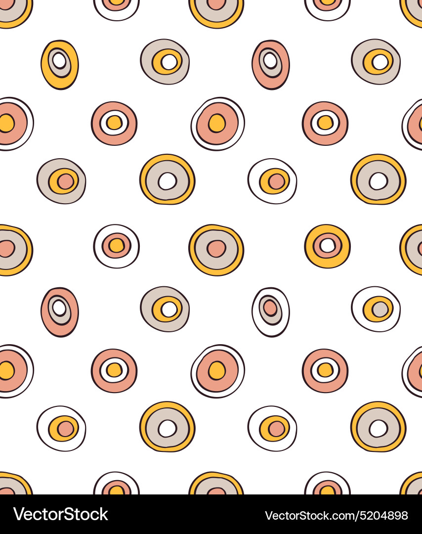Retro seamless pattern geometric background polka Vector Image