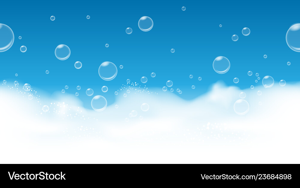 Soap bubbles background vector image