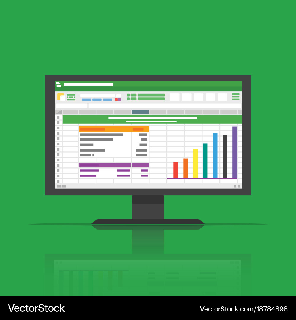 Spreadsheet Icon - Data Analysis vector image